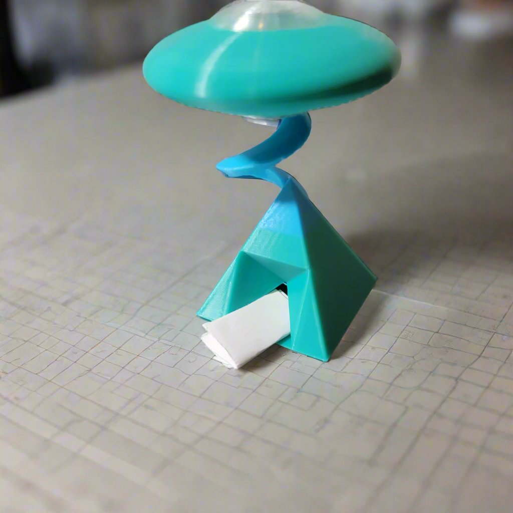 Pyramid UFO Paperweight and Mini Note Holder